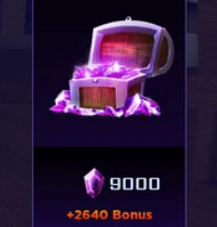 9000 Gems (2640 Bonus)